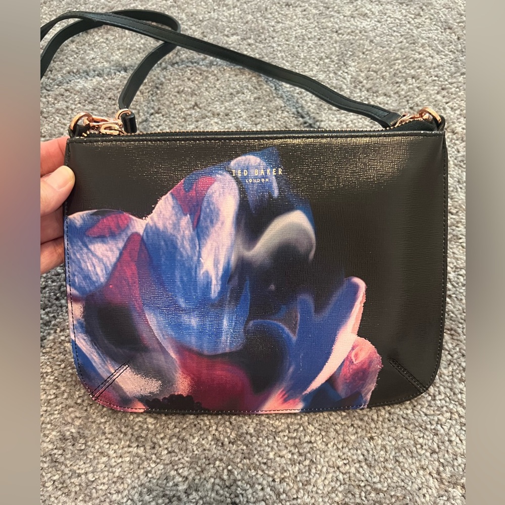 Ted Baker Leather Crossbody  “Cosmic Bloom” - Picture 1 of 13